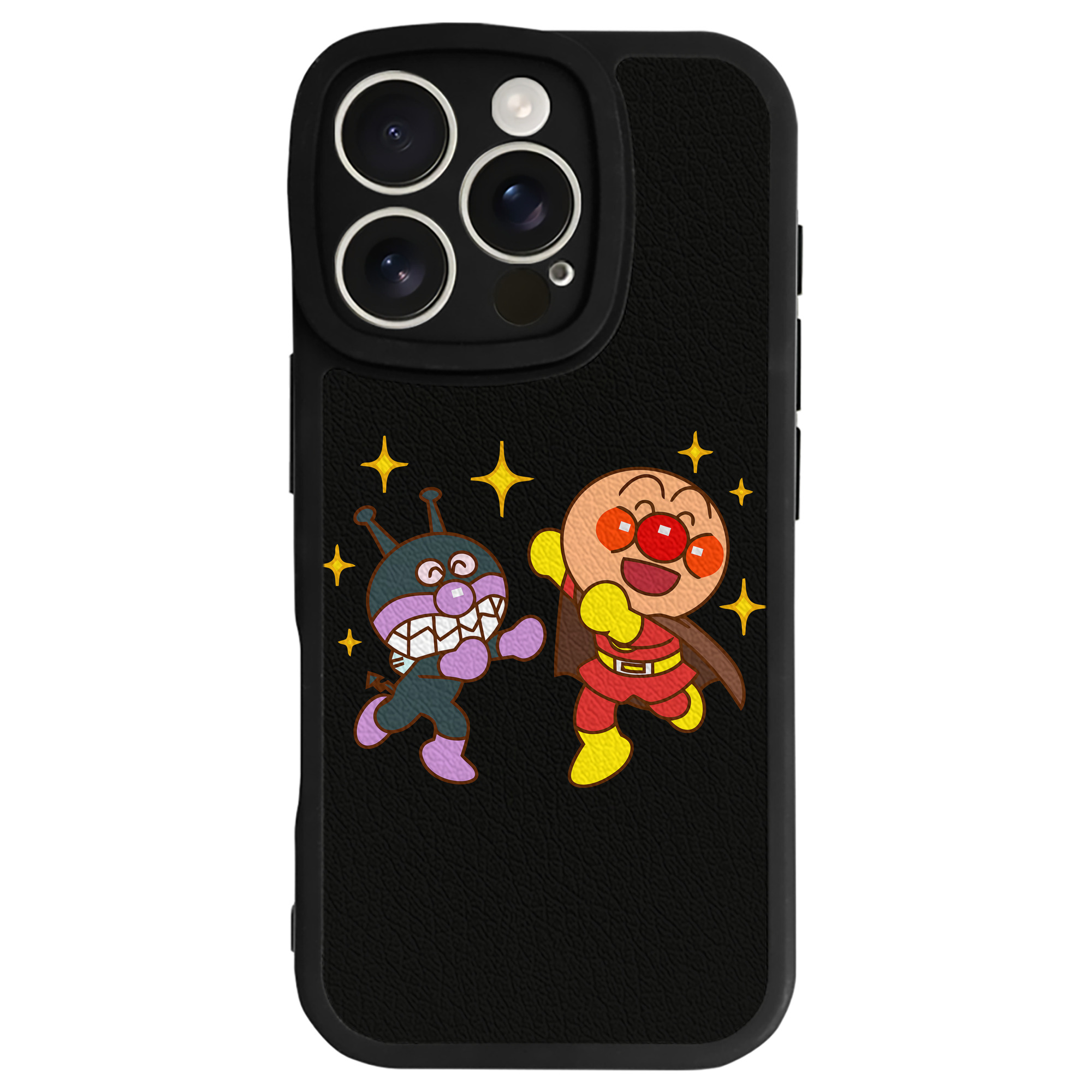 （画像用） アンパンマン Anpanman 【iPhone 16シリーズ対応】シリコンスマホケース（レザー調） 材質：シリコン